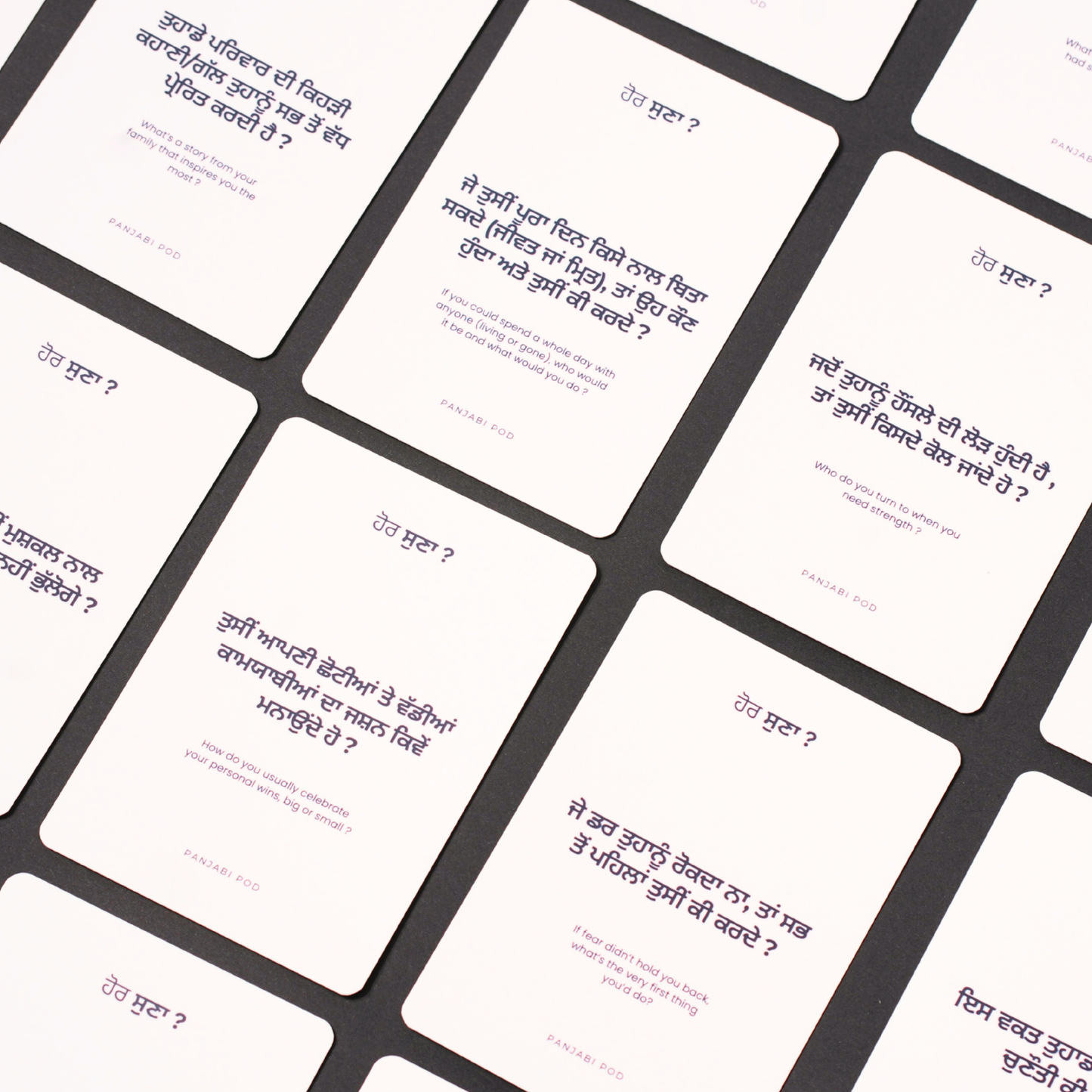 Panjabi Conversation Cards - Hor Sna?